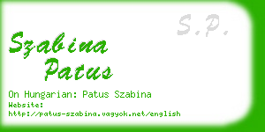 szabina patus business card